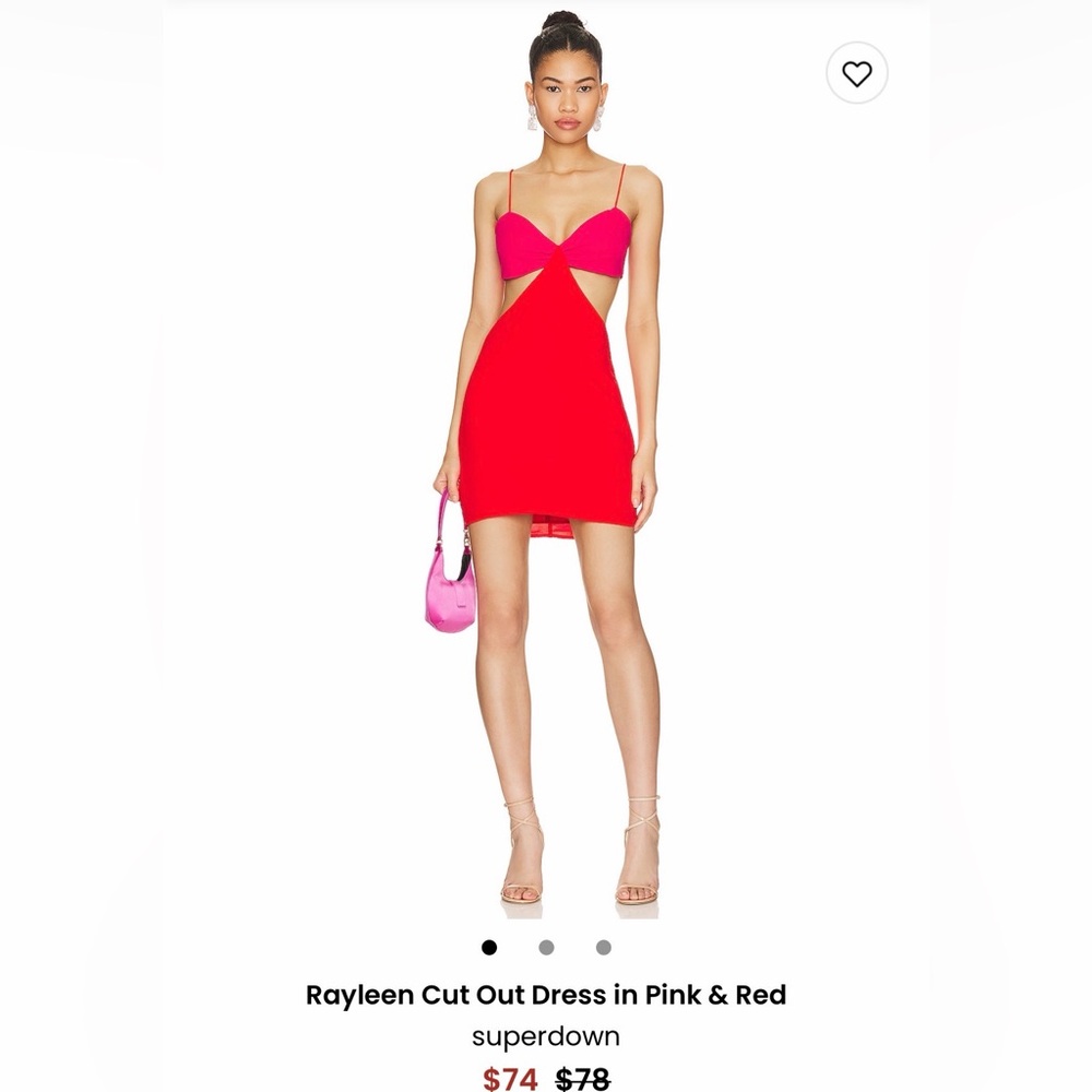 superdown Pink and Red Mini Dress.NWT
